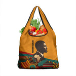 Patrice Lumumba Grocery Bag with Profile Portrait and Bold Africa Will Rise Statement - African Pride