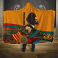 Patrice Lumumba Hooded Blanket with Profile Portrait and Bold Africa Will Rise Statement - African Pride