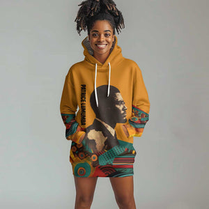 Patrice Lumumba Hoodie Dress with Profile Portrait and Bold Africa Will Rise Statement - African Pride