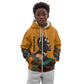 Patrice Lumumba Kid Hoodie with Profile Portrait and Bold Africa Will Rise Statement - African Pride