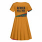 Patrice Lumumba Kid Short Sleeve Dress with Profile Portrait and Bold Africa Will Rise Statement - African Pride