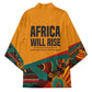 Patrice Lumumba Kimono with Profile Portrait and Bold Africa Will Rise Statement - African Pride