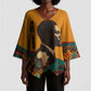 Patrice Lumumba Kimono Sleeve Blouse with Profile Portrait and Bold Africa Will Rise Statement - African Pride