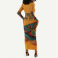 Patrice Lumumba Long Sleeve Bodycon Dress with Profile Portrait and Bold Africa Will Rise Statement - African Pride