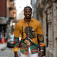 Patrice Lumumba Long Sleeve Button Shirt with Profile Portrait and Bold Africa Will Rise Statement - African Pride