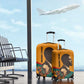 Patrice Lumumba Luggage Cover with Profile Portrait and Bold Africa Will Rise Statement - African Pride