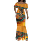 Patrice Lumumba Mermaid Dress with Profile Portrait and Bold Africa Will Rise Statement - African Pride