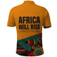 Patrice Lumumba Polo Shirt with Profile Portrait and Bold Africa Will Rise Statement - African Pride