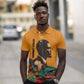 Patrice Lumumba Polo Shirt with Profile Portrait and Bold Africa Will Rise Statement - African Pride