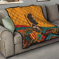 Patrice Lumumba Quilt with Profile Portrait and Bold Africa Will Rise Statement - African Pride
