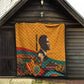 Patrice Lumumba Quilt with Profile Portrait and Bold Africa Will Rise Statement - African Pride
