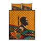 Patrice Lumumba Quilt Bed Set with Profile Portrait and Bold Africa Will Rise Statement - African Pride