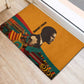 Patrice Lumumba Rubber Doormat with Profile Portrait and Bold Africa Will Rise Statement - African Pride