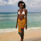 Patrice Lumumba Sarong with Profile Portrait and Bold Africa Will Rise Statement - African Pride