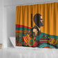Patrice Lumumba Shower Curtain with Profile Portrait and Bold Africa Will Rise Statement - African Pride