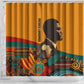 Patrice Lumumba Shower Curtain with Profile Portrait and Bold Africa Will Rise Statement - African Pride