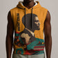 Patrice Lumumba Sleeveless Hoodie with Profile Portrait and Bold Africa Will Rise Statement - African Pride