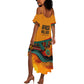 Patrice Lumumba Summer Maxi Dress with Profile Portrait and Bold Africa Will Rise Statement - African Pride