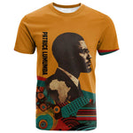 Patrice Lumumba T shirt with Profile Portrait and Bold Africa Will Rise Statement - African Pride