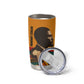 Patrice Lumumba Tumbler Cup with Profile Portrait and Bold Africa Will Rise Statement - African Pride