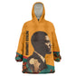 Patrice Lumumba Wearable Blanket Hoodie with Profile Portrait and Bold Africa Will Rise Statement - African Pride
