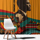 Patrice Lumumba Window Curtain with Profile Portrait and Bold Africa Will Rise Statement - African Pride