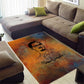 Patrice Lumumba Area Rug with Line Art Portrait and Truth Cannot Be Killed Inspirational Quote - African Pride
