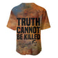 Patrice Lumumba Baseball Jersey with Line Art Portrait and Truth Cannot Be Killed Inspirational Quote - African Pride
