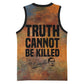 Patrice Lumumba Basketball Jersey with Line Art Portrait and Truth Cannot Be Killed Inspirational Quote - African Pride