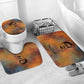 Patrice Lumumba Bathroom Set with Line Art Portrait and Truth Cannot Be Killed Inspirational Quote - African Pride