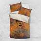 Patrice Lumumba Bedding Set with Line Art Portrait and Truth Cannot Be Killed Inspirational Quote - African Pride