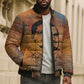 Patrice Lumumba Bomber Puffer Jacket with Line Art Portrait and Truth Cannot Be Killed Inspirational Quote - African Pride