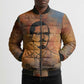 Patrice Lumumba Bomber Puffer Jacket with Line Art Portrait and Truth Cannot Be Killed Inspirational Quote - African Pride