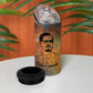 Patrice Lumumba 4 in 1 Can Cooler Tumbler with Line Art Portrait and Truth Cannot Be Killed Inspirational Quote - African Pride