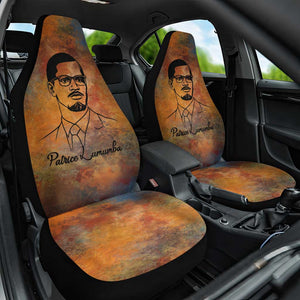 Patrice Lumumba Car Seat Cover with Line Art Portrait and Truth Cannot Be Killed Inspirational Quote - African Pride