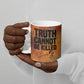 Patrice Lumumba Ceramic Mug with Line Art Portrait and Truth Cannot Be Killed Inspirational Quote - African Pride