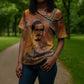 Patrice Lumumba Cross Shoulder Shirt with Line Art Portrait and Truth Cannot Be Killed Inspirational Quote - African Pride