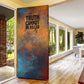 Patrice Lumumba Door Cover with Line Art Portrait and Truth Cannot Be Killed Inspirational Quote - African Pride