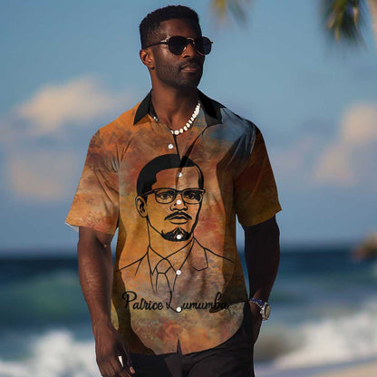 Patrice Lumumba Hawaiian Shirt with Line Art Portrait and Truth Cannot Be Killed Inspirational Quote - African Pride