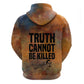 Patrice Lumumba Hoodie with Line Art Portrait and Truth Cannot Be Killed Inspirational Quote - African Pride