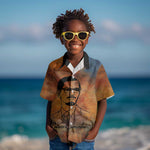 Patrice Lumumba Kid Hawaiian Shirt with Line Art Portrait and Truth Cannot Be Killed Inspirational Quote - African Pride