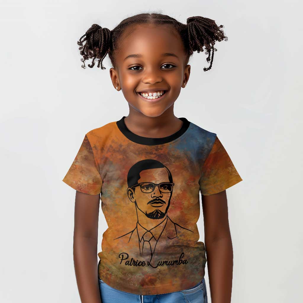 Patrice Lumumba Kid T shirt with Line Art Portrait and Truth Cannot Be Killed Inspirational Quote - African Pride
