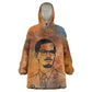 Patrice Lumumba Kid Wearable Blanket Hoodie with Line Art Portrait and Truth Cannot Be Killed Inspirational Quote - African Pride