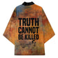 Patrice Lumumba Kimono with Line Art Portrait and Truth Cannot Be Killed Inspirational Quote - African Pride