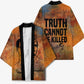 Patrice Lumumba Kimono with Line Art Portrait and Truth Cannot Be Killed Inspirational Quote - African Pride