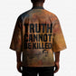 Patrice Lumumba Kimono with Line Art Portrait and Truth Cannot Be Killed Inspirational Quote - African Pride