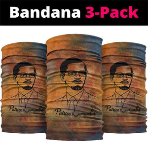 Patrice Lumumba Neck Gaiter with Line Art Portrait and Truth Cannot Be Killed Inspirational Quote - African Pride