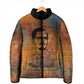 Patrice Lumumba Padded Jacket with Line Art Portrait and Truth Cannot Be Killed Inspirational Quote - African Pride