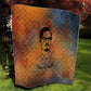 Patrice Lumumba Quilt with Line Art Portrait and Truth Cannot Be Killed Inspirational Quote - African Pride