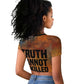 Patrice Lumumba Raglan Cropped T shirt with Line Art Portrait and Truth Cannot Be Killed Inspirational Quote - African Pride